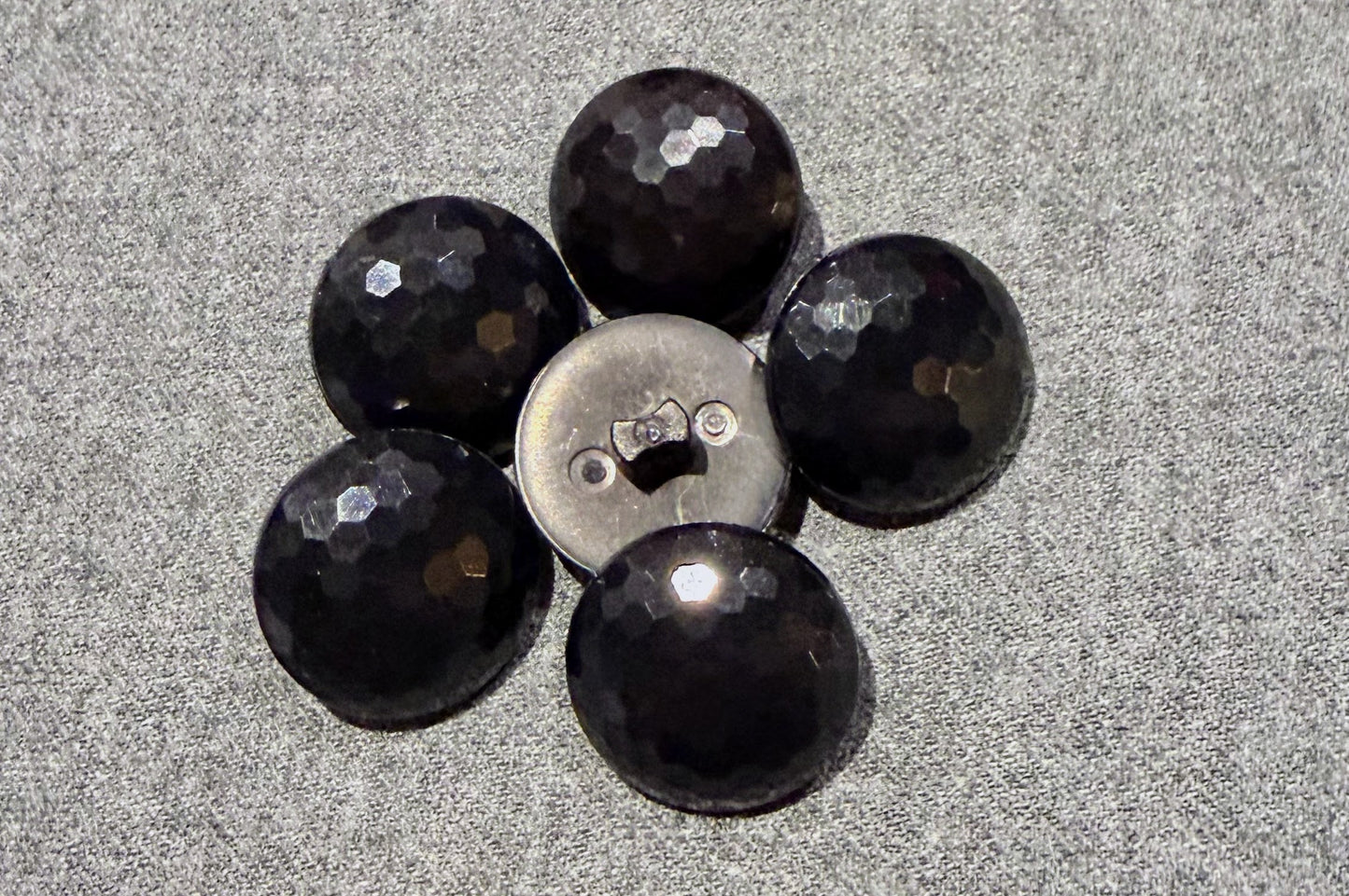 Bouton de tige noir (Lot de 9)