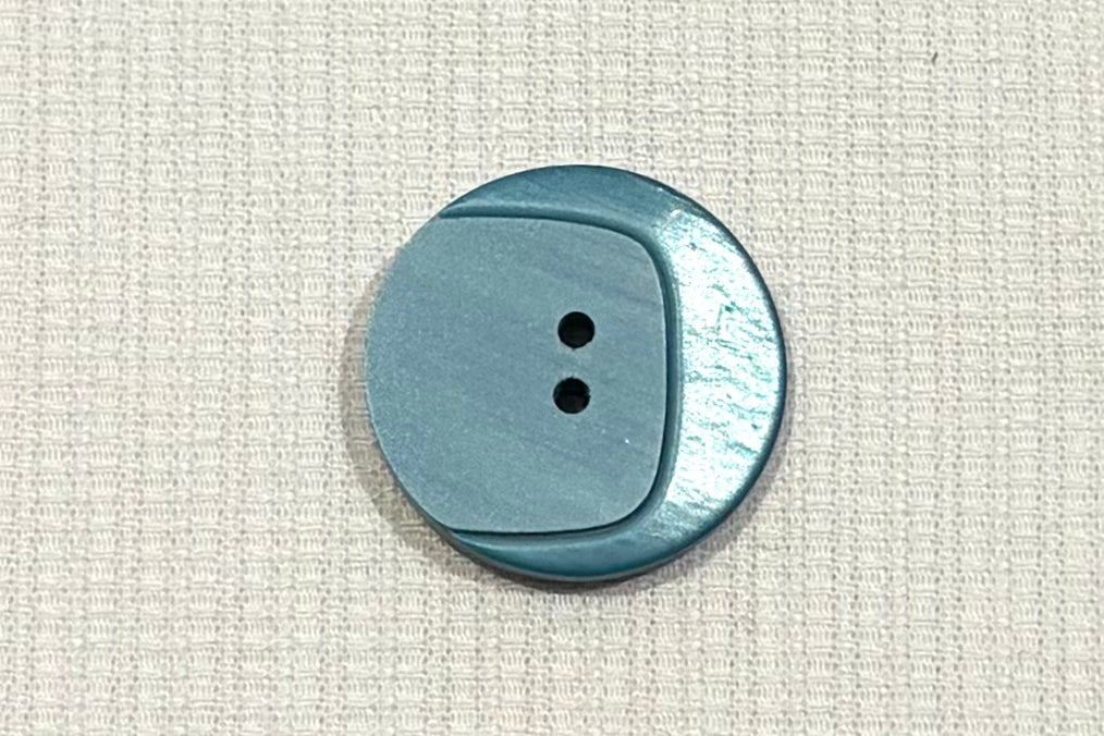 Boutons bleu sarcelle rétro (lot de 6)