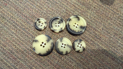 Bouton de trench-coat mat en trois tailles