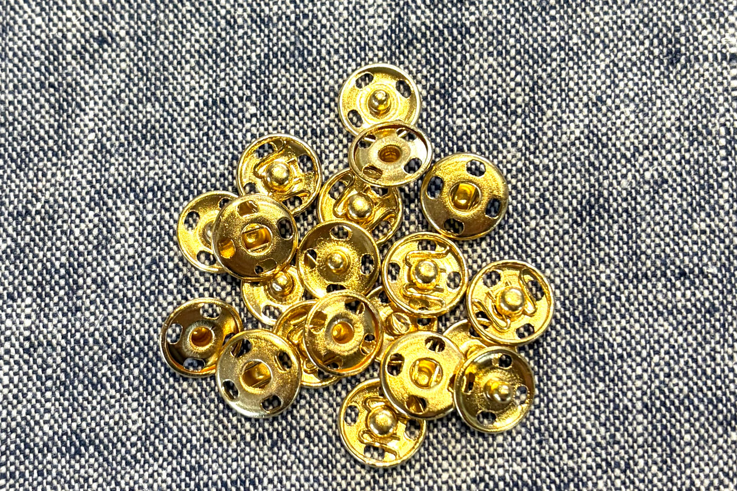 Boutons-pression classiques en or (Set)
