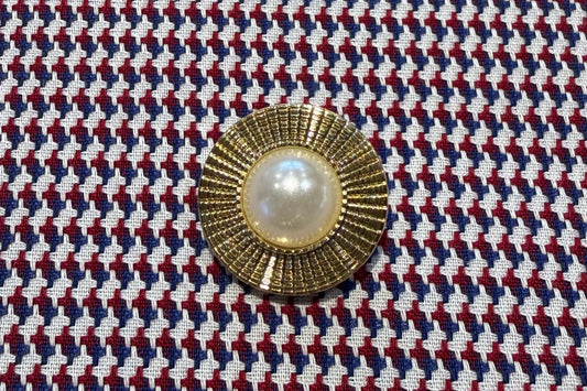 Bouton à queue orné d'or et de perles (lot de 6)