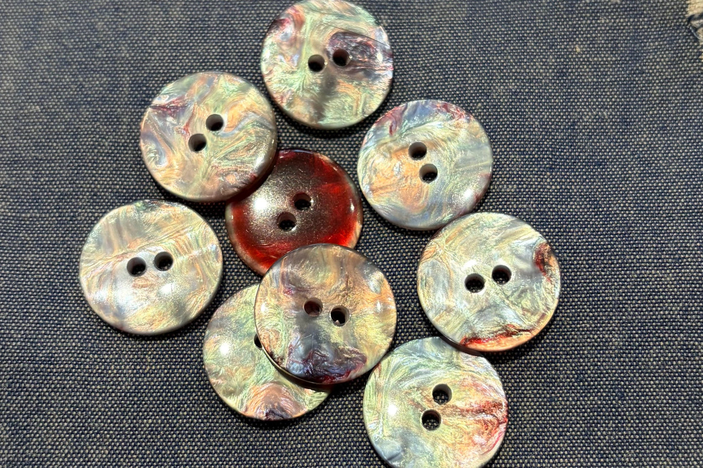 Bouton Luminescent en Résine (Lot de 9)
