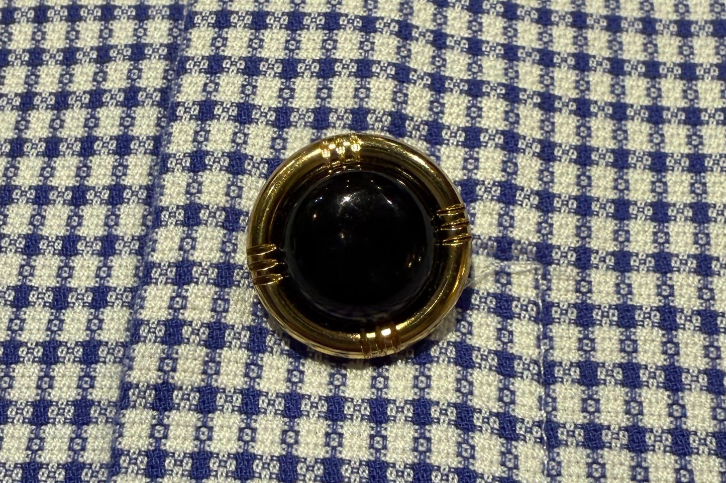Bouton-tige noir et or (Lot de 9)