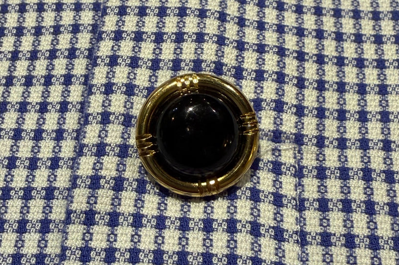 Bouton-tige noir et or (Lot de 9)