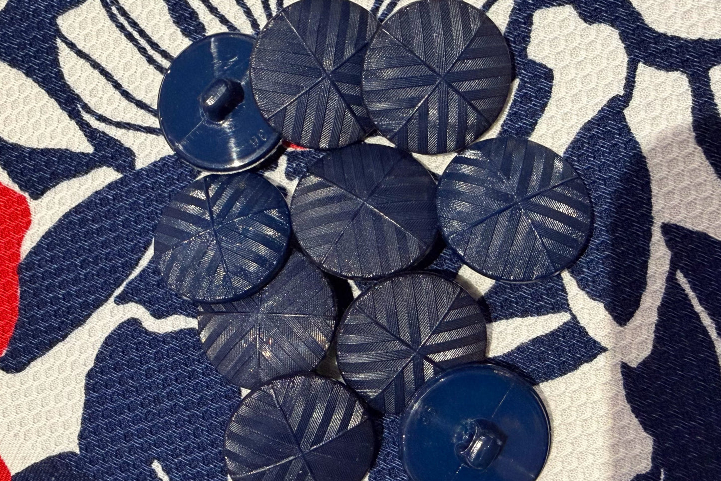 Bouton à queue bleu (lot de 10)