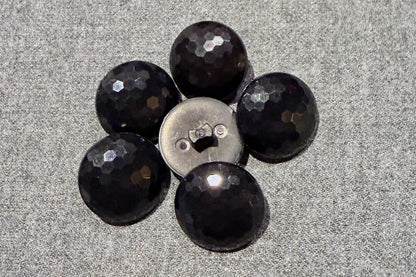 Bouton de tige noir (Lot de 9)